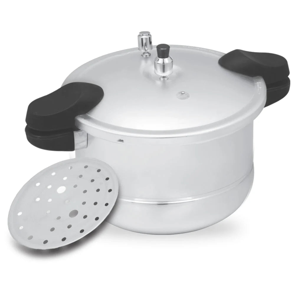 CHEF Best Soft Anodised Pressure Cooker With Steamer - 1205 Model