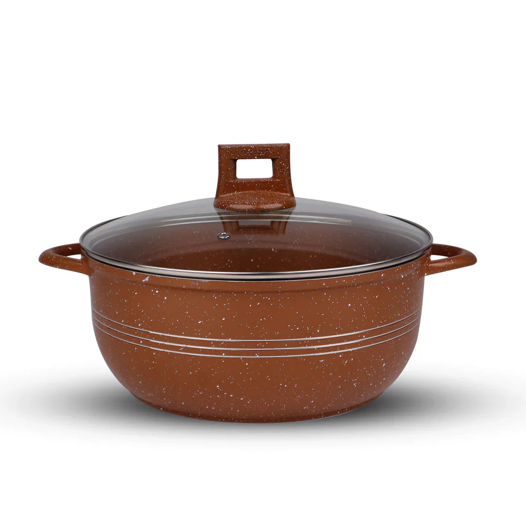 Majestic Chef Marble Coating DIE CAST NONSTICK COOKWARE SET/Kitchen Set-(23PCS) - Copper