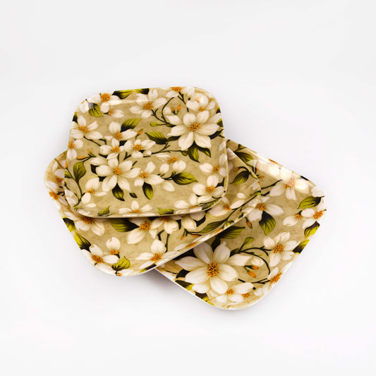 Majestic Melamine 6 pieces plate square set DOUBLE GLAZE SET Made of BPA-free break resistant melamine