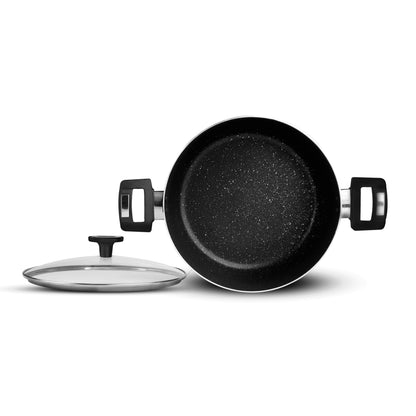 Chef Best Aluminum Non Stick Kitchen Set 15 Pcs New Arrival Cookware Set - Marble Coating Rebirth Black