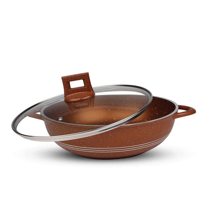 Majestic Chef Marble Coating DIE CAST NONSTICK COOKWARE SET/Kitchen Set-(23PCS) - Copper