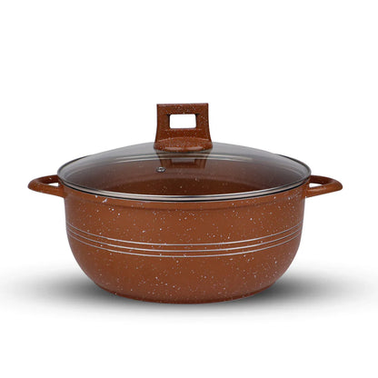 Majestic Chef Marble Coating DIE CAST NONSTICK COOKWARE SET/Kitchen Set-(23PCS) - Copper