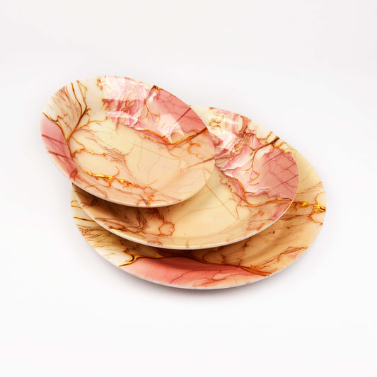 Majestic Melamine 6 pieces plate set DOUBLE GLAZE SET Made of BPA-free break resistant melamine