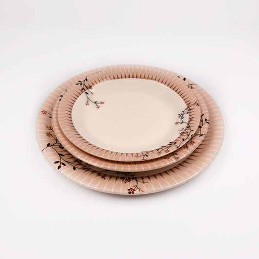 Majestic Melamine 6 pieces plate set DOUBLE GLAZE SET Made of BPA-free break resistant melamine