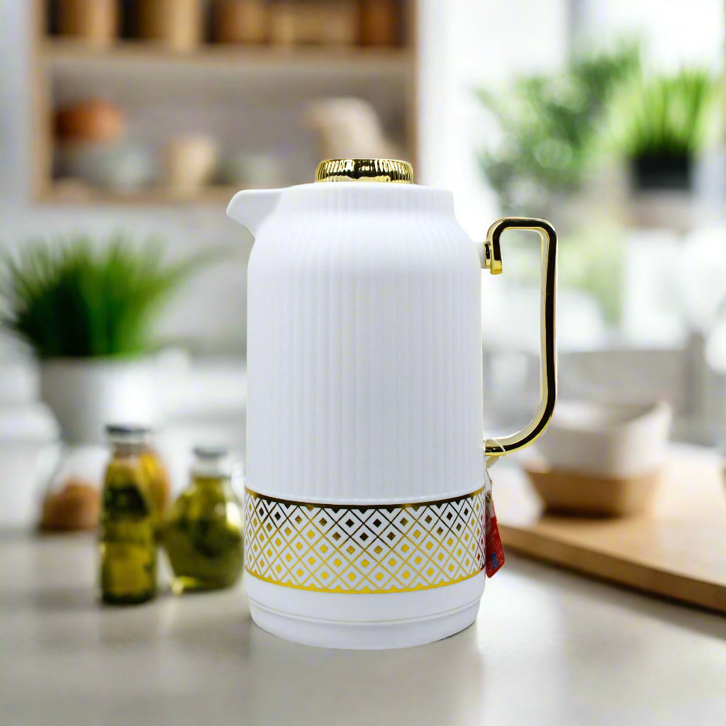 High quality OEM Pink Glass Arabic Coffee Pot 1.0L Thermal Jug /Thermos