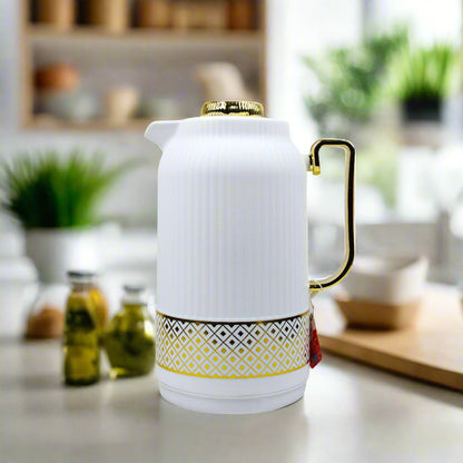 High quality OEM Pink Glass Arabic Coffee Pot 1.0L Thermal Jug /Thermos