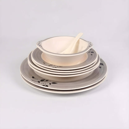 Majestic Luxury Crystal Coated Dinner Ware 72 Pcs Dinning Set - 8 Persons Serving DYNASTY CIRCLE