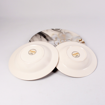 Majestic modesty Dinner Ware 36 Pcs Dinning Set - 6 Persons Serving double glaze DYNASTY CIRCLE Made of BPA-free break resistant melamine
