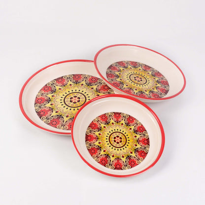 Majestic RT Dinner Ware 36 Pcs Dinning Set - 6 Persons Serving  DYNASTY CIRCLE Made of BPA-free break resistant melamine