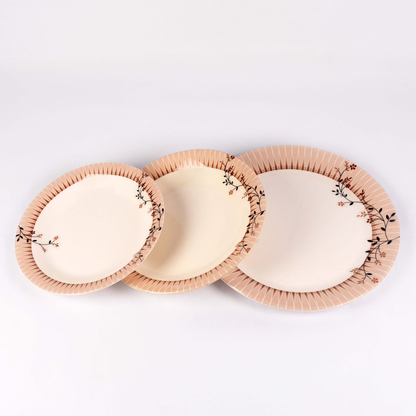 Majestic AM Dinner Ware 36 Pcs Dinning Set - 6 Persons Serving  DYNASTY CIRCLE Made of BPA-free break resistant melamine
