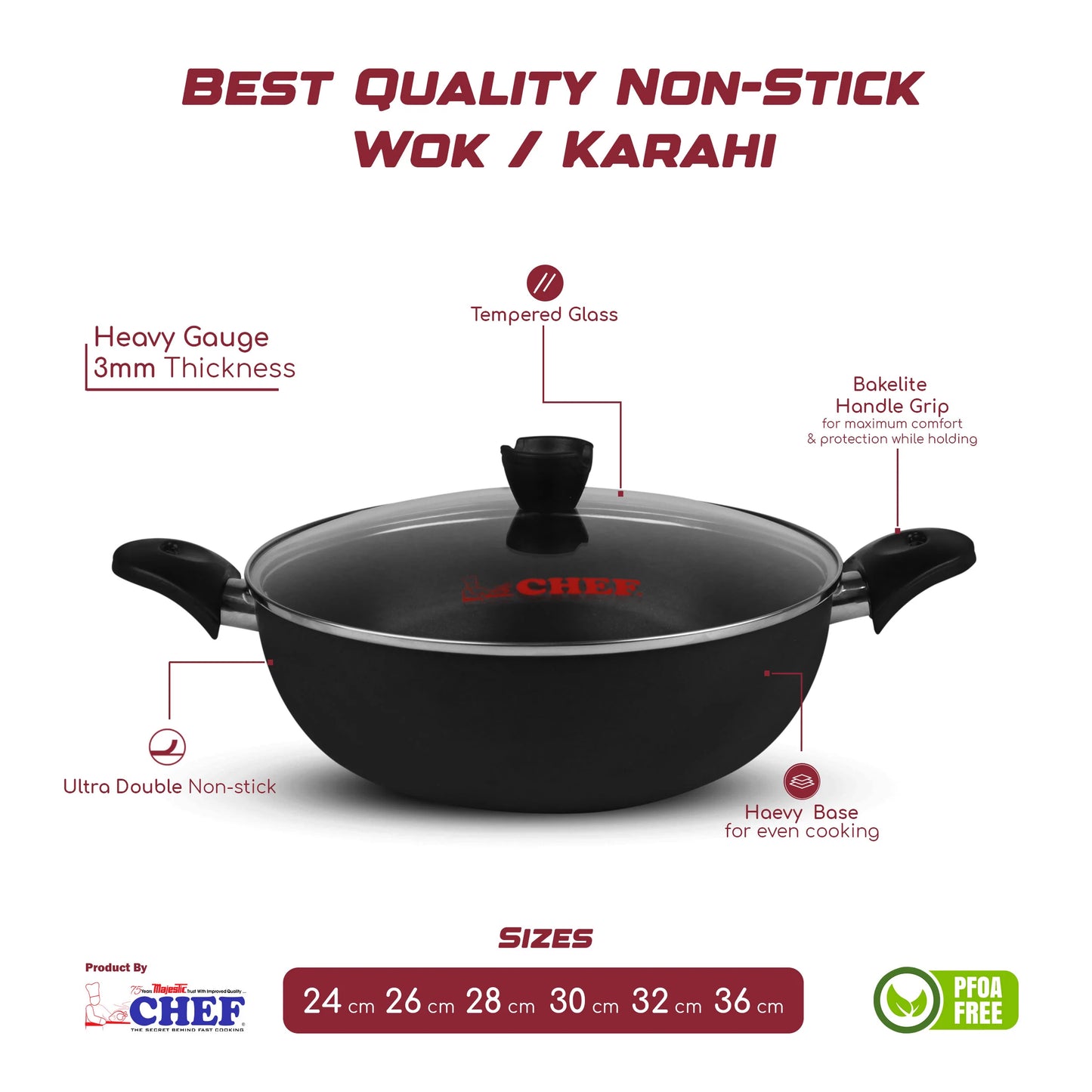 Chef Non-Stick Karahi/ Wok