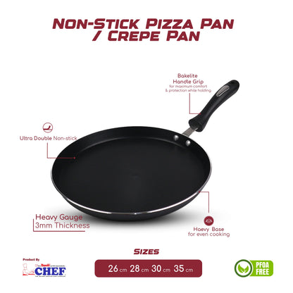 Chef Best Non Stick Tawa pan Roti pan paratha pan Pizza Pan Crepe Pan