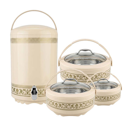 Majestic Haval 4 Pieces Hotpot Set With 14 Litre Cooler – 1L, 2L & 4L Insulated Food Warmer | Premium Quality |