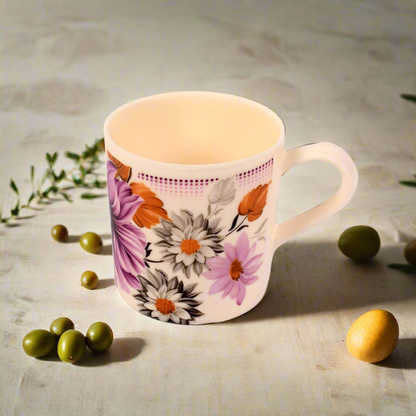 Melamine Coffee Cups of 6, 12oz Camping Mug with Handle, Lightweight and Unbreakable Cups kind to kids, Reusable Mugs Set for Tea, Dishwasher Safe, Ideal for Party RV Gift