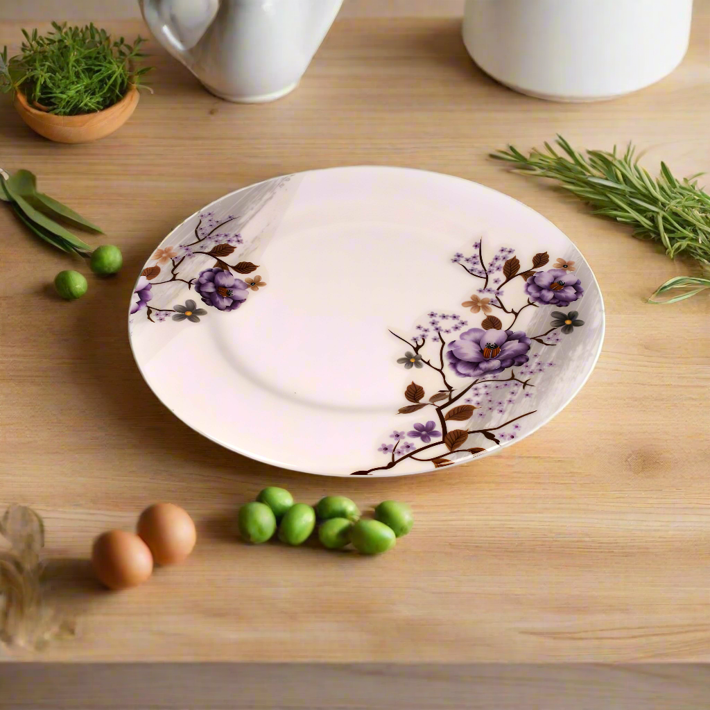 Majestic Luxury Crystal Coated Dinner Ware 72 Pcs Dinning Set - 8 Persons Serving DYNASTY CIRCLE
